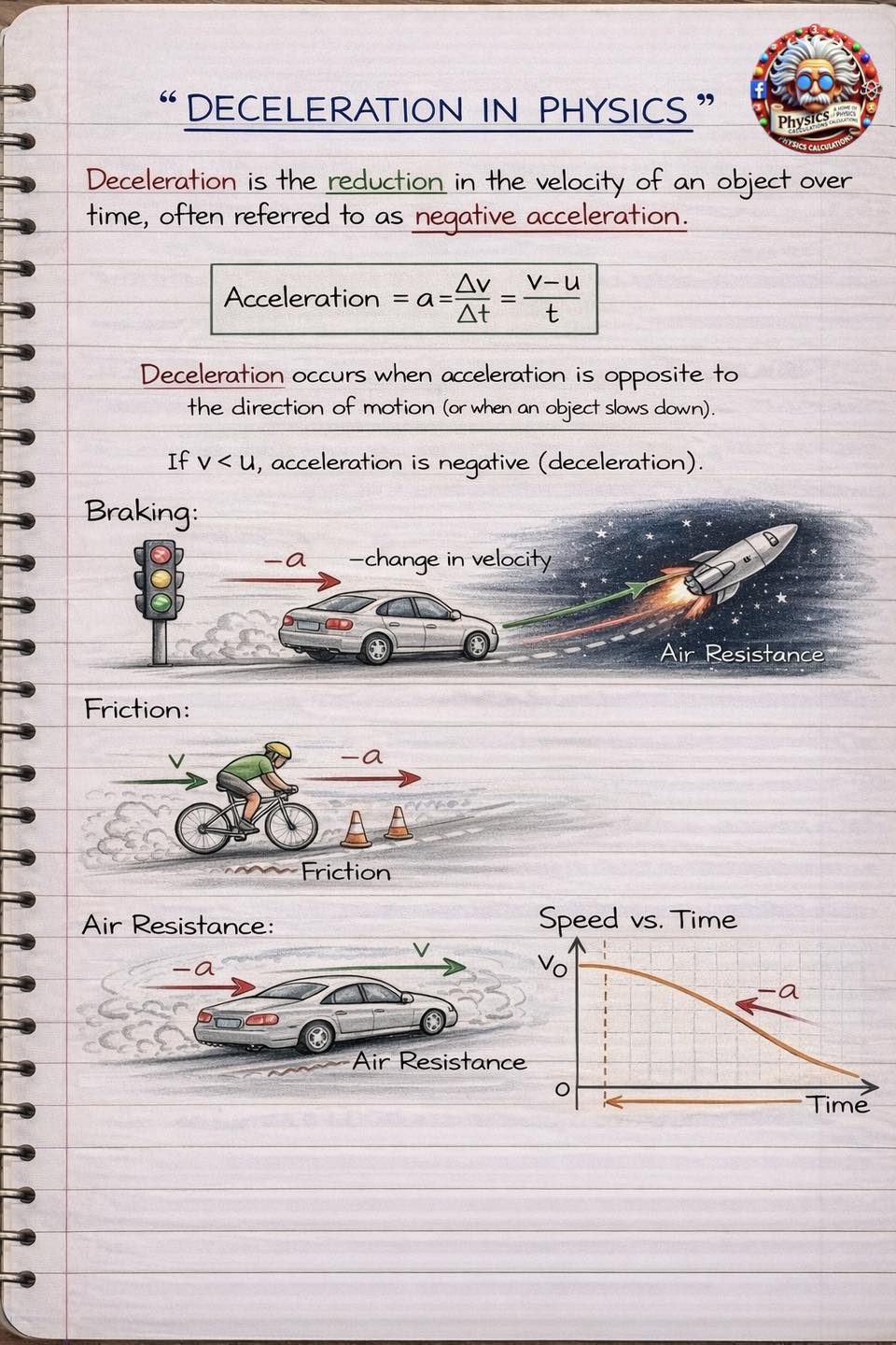 Physicscalculations - Deceleration in Physics #fblifestyle | Facebook