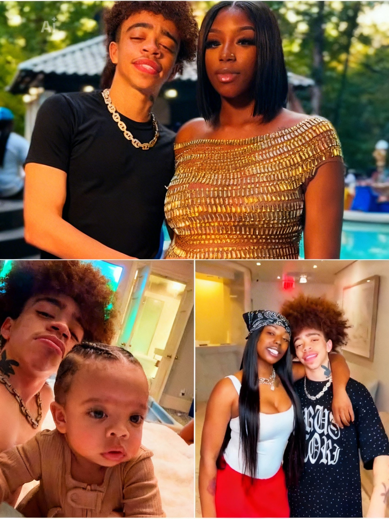 20-year-old King Harris is going viral for celebrating his baby 