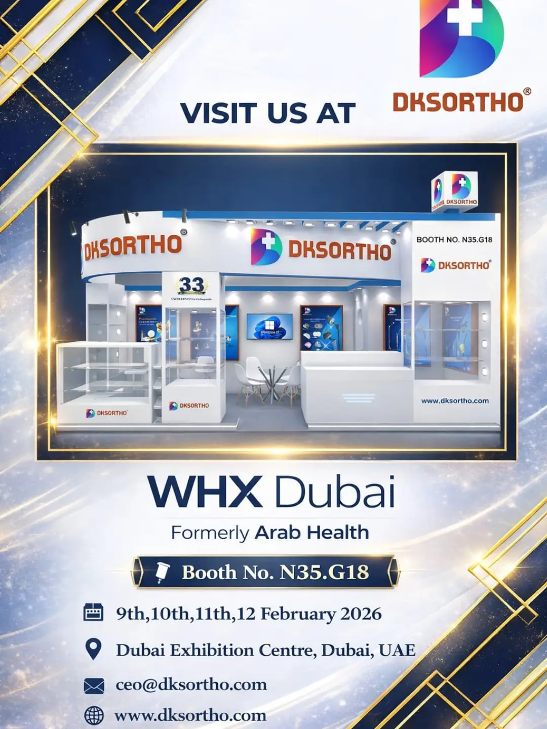 Smriti - 🌍 Meet DKSORTHO at Arab Health 2026 (WHX Dubai) Warm greetings ...