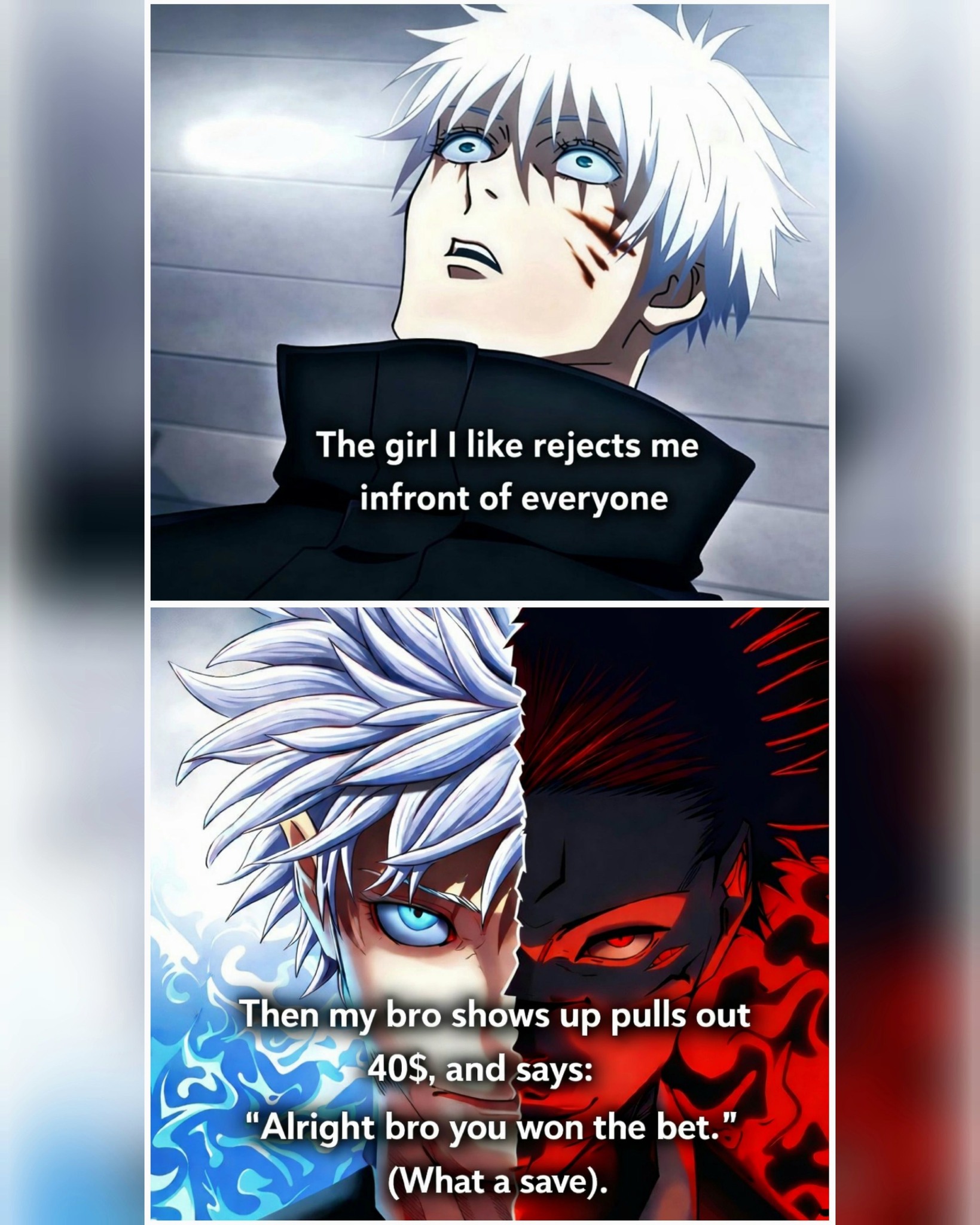 Anime - My aura was at zero until bro showed up with the script ...