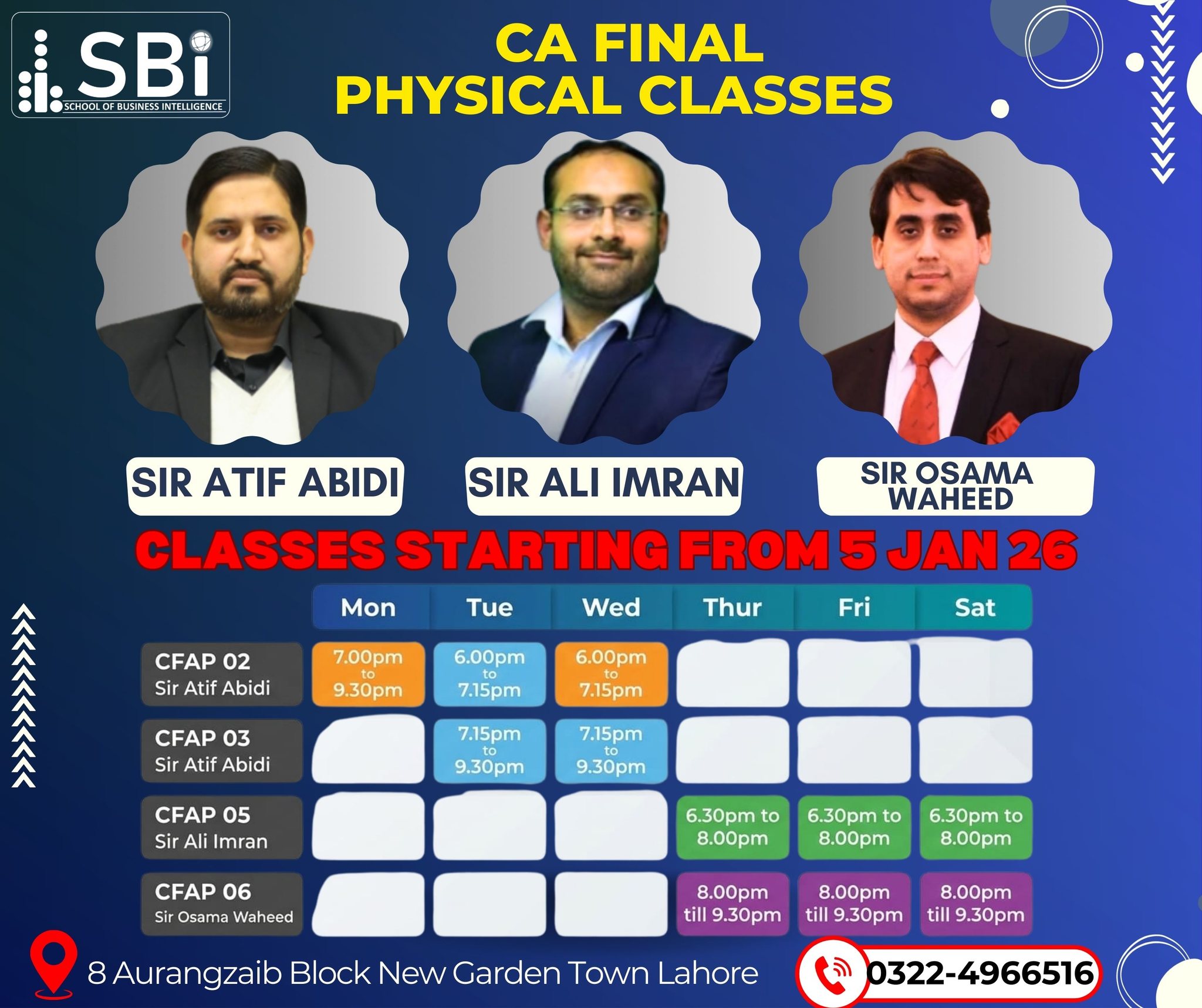 School - 📢 CA Final Physical Classes – Updated Timetable Announcement ...