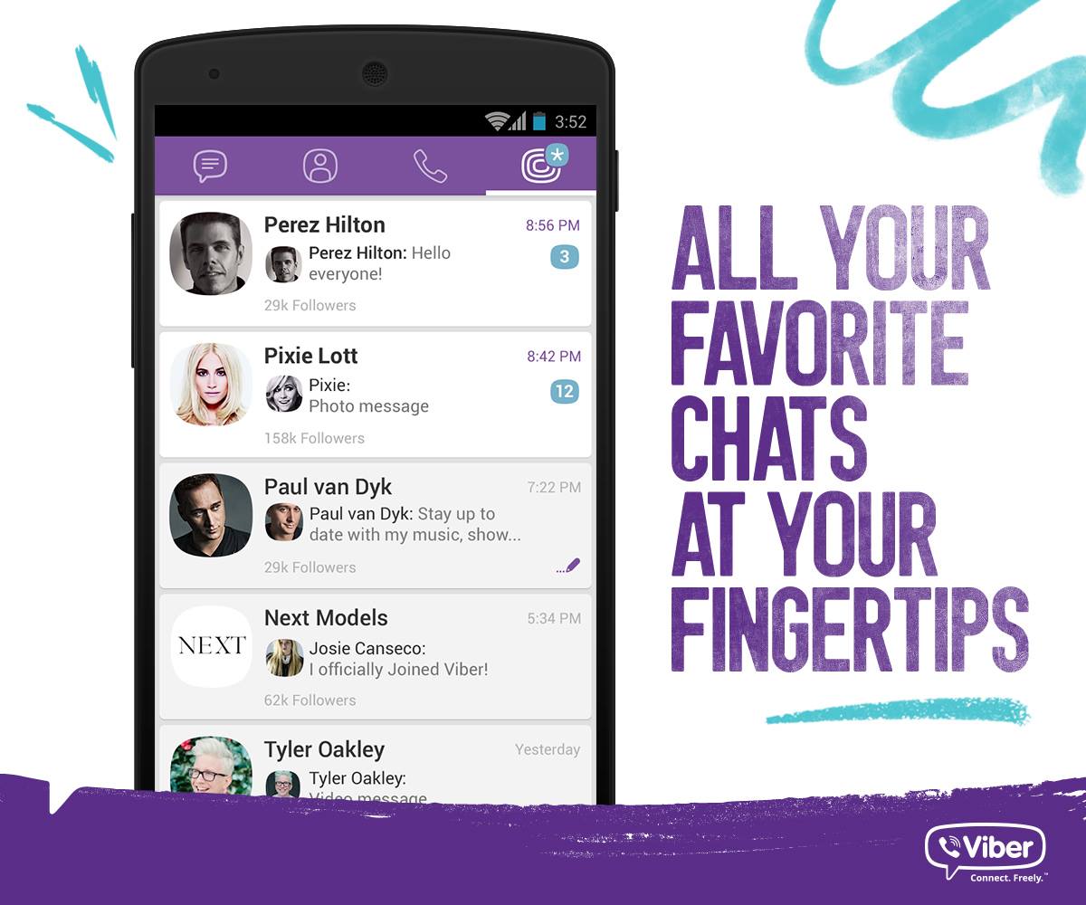Viber - We've partnered with Pixie Lott, PerezHilton.com, Tyler Oakley ...