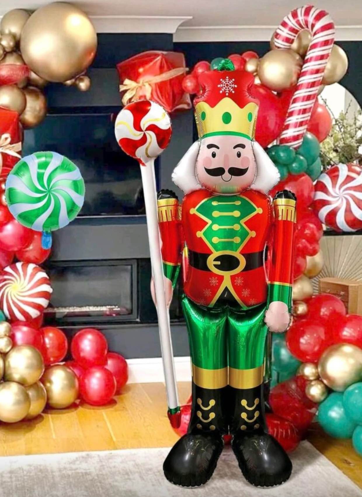 large candy Nutcracker, Santa Claus, Nutcracker soldier foil balloon ...