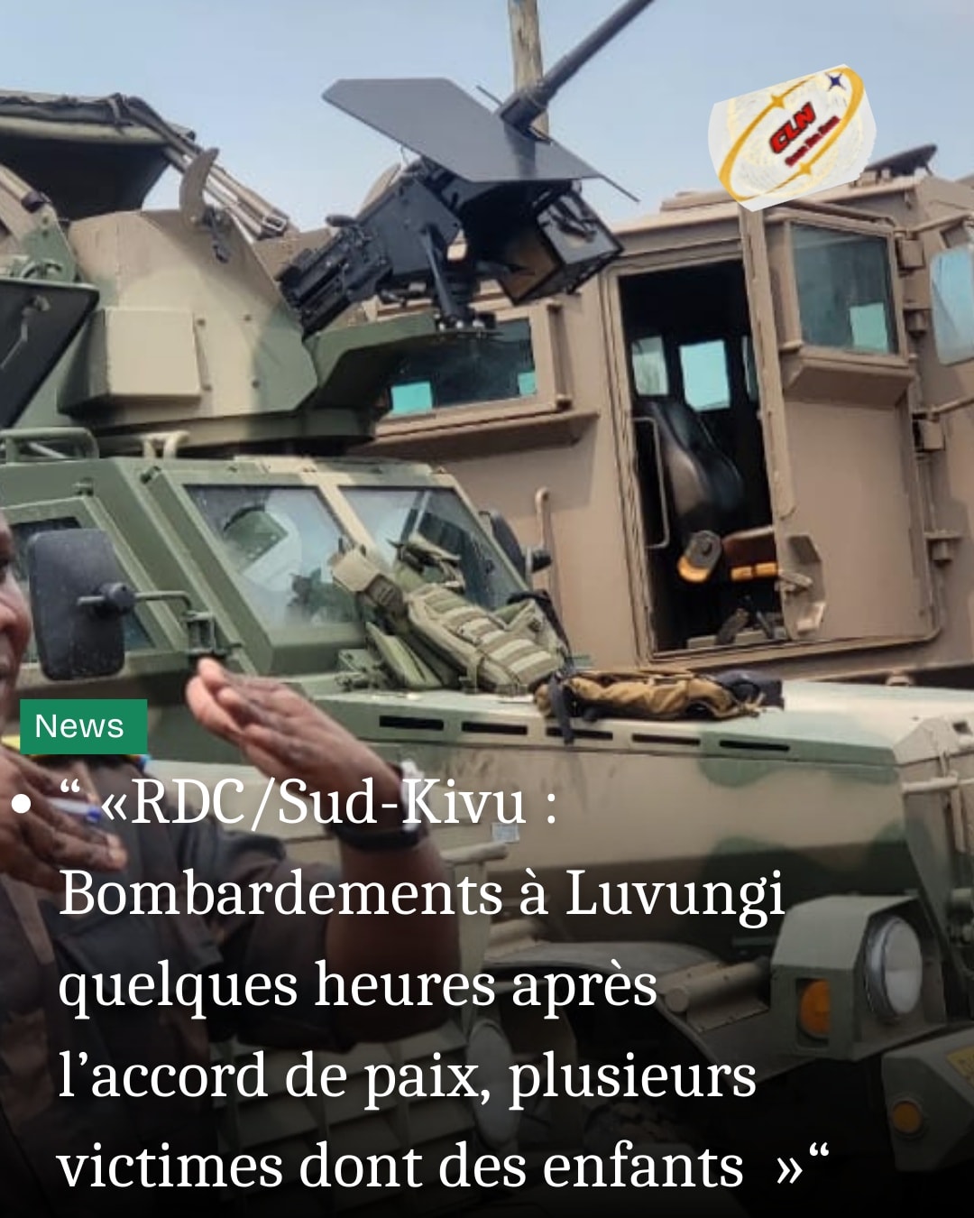 Congo - RDC : Quelques heures après la signature de l'accord de paix ...
