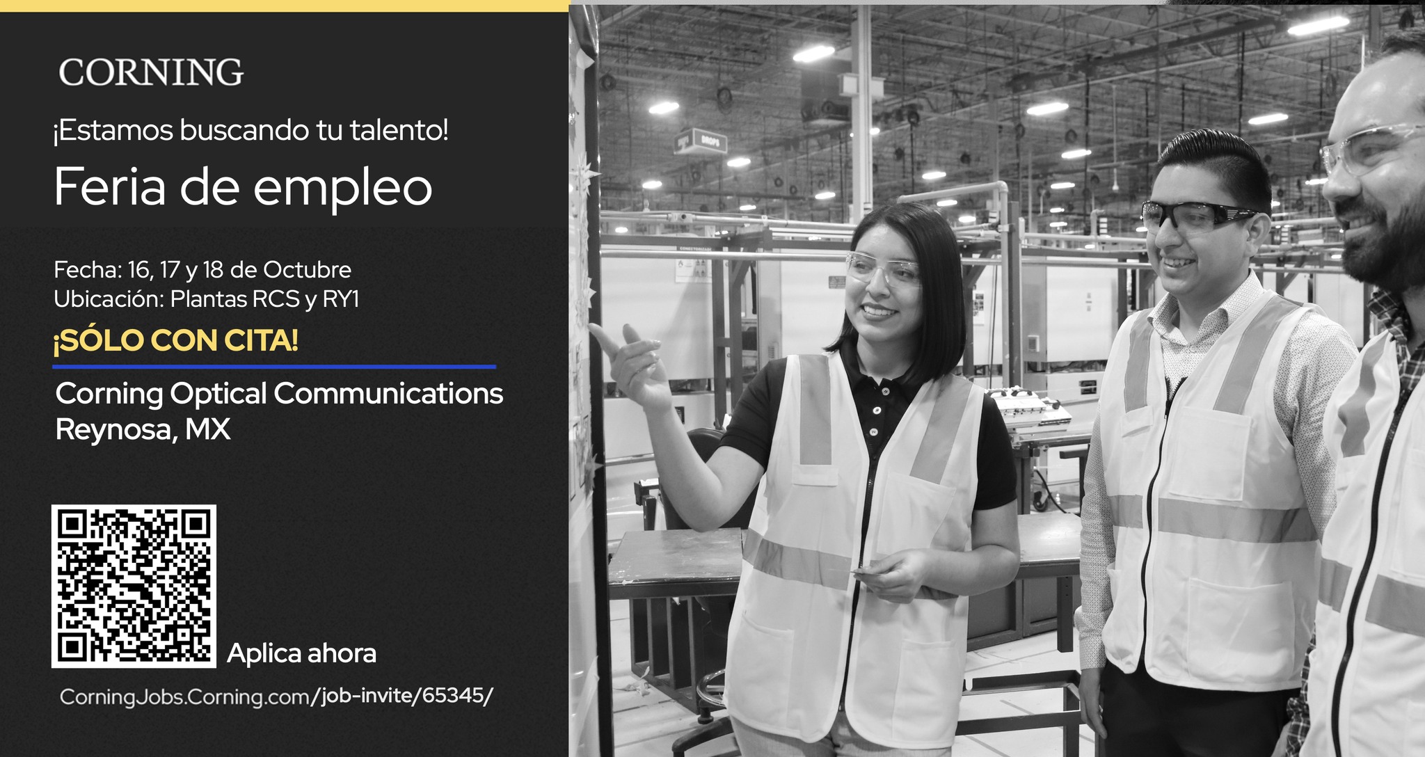 Corning México - ¡¡VEN A LA FERIA DEL EMPLEO EN REYNOSA! 🤩... | Facebook