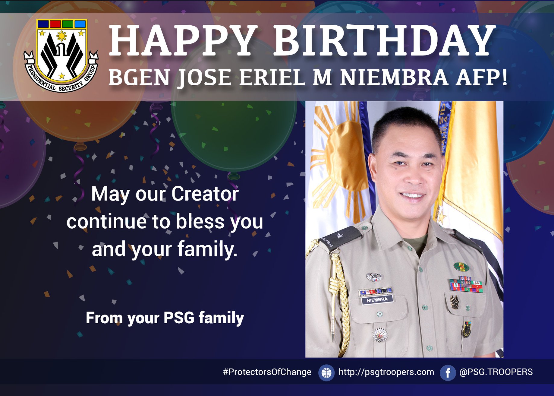 Happy birthday, BGEN JOSE... - Presidential Security Group