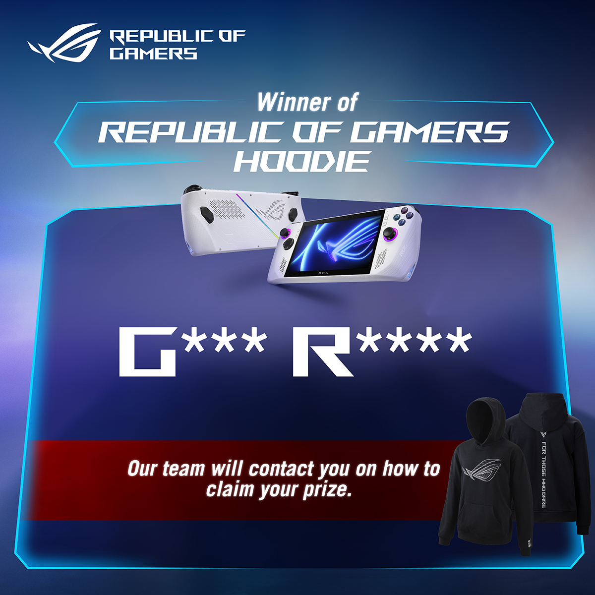 Congratulations to the winner of... - ASUS Republic of Gamers