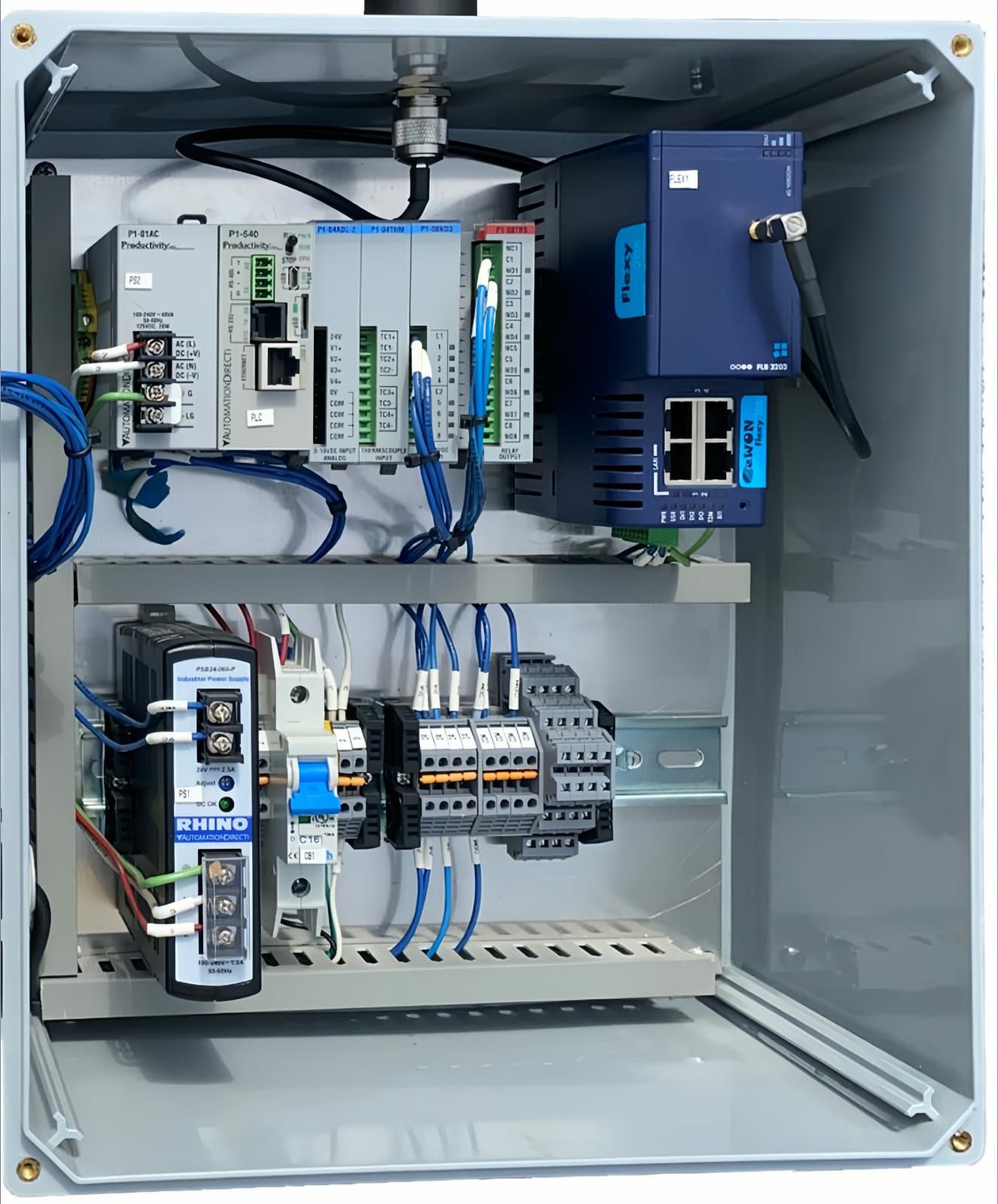 PLC PROGRAMMING | This image shows an industrial control panel ...