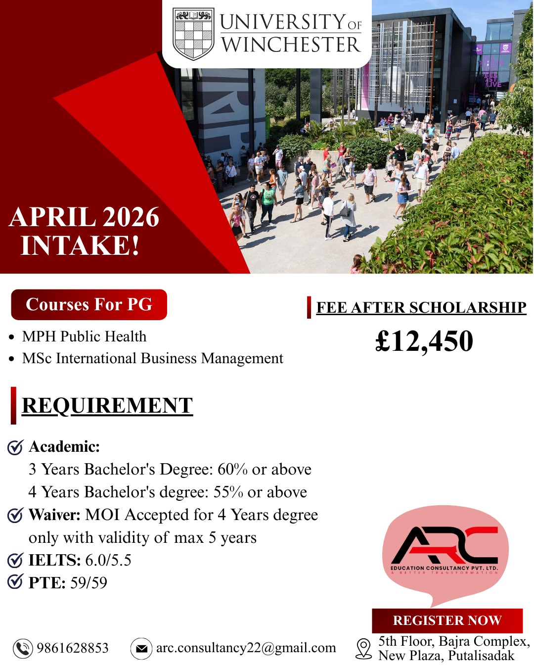 ARC - April 2026 Intake Now Open – University of Winchester, UK 🇬🇧 ...