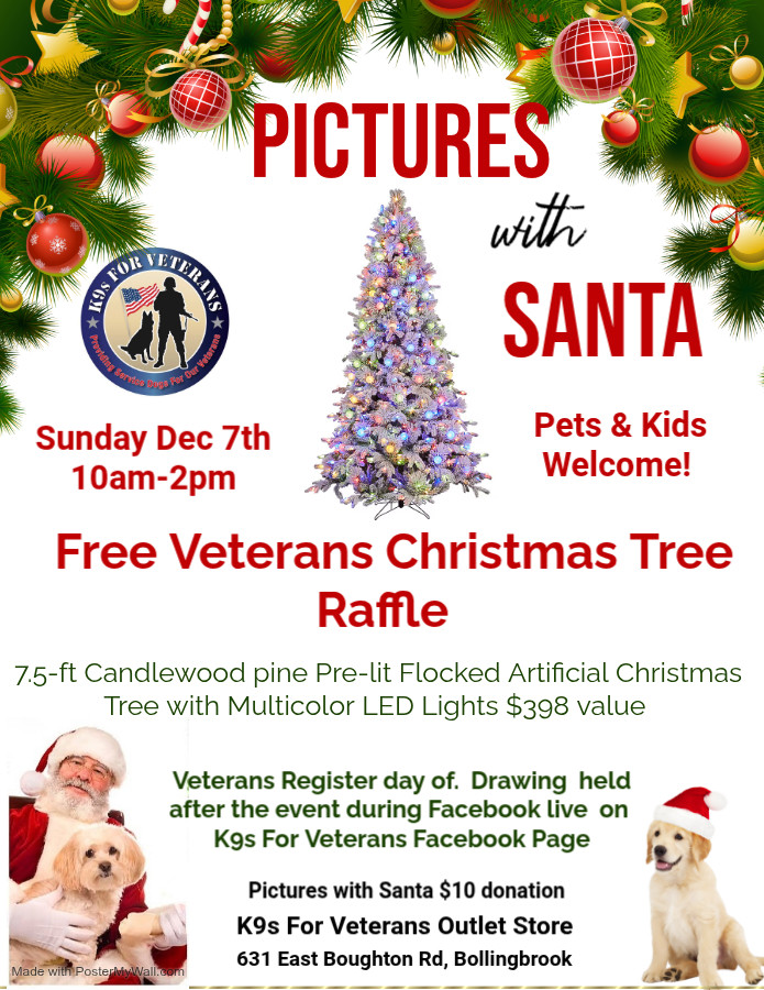 Pictures With Santa and Christmas tree raffle for Veterans