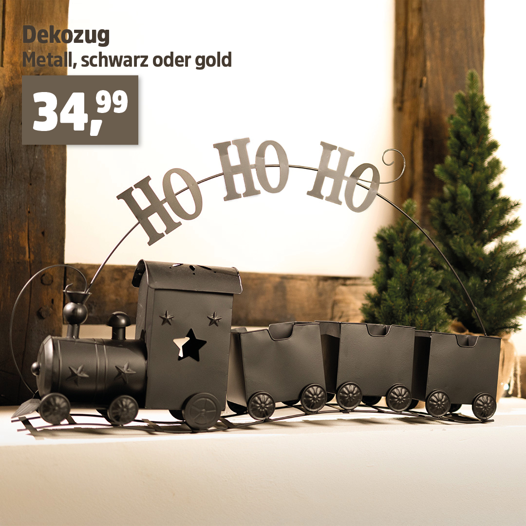 HO, HO, HO! 🚂 Allein oder dekoriert mit ein paar Tannenzweigen wirkt dieser Dekozug aus Metall ganz besonders schön als weihnachtliche Dekoration bei Euch zuhause. Jetzt schnell sein und in unseren Mä