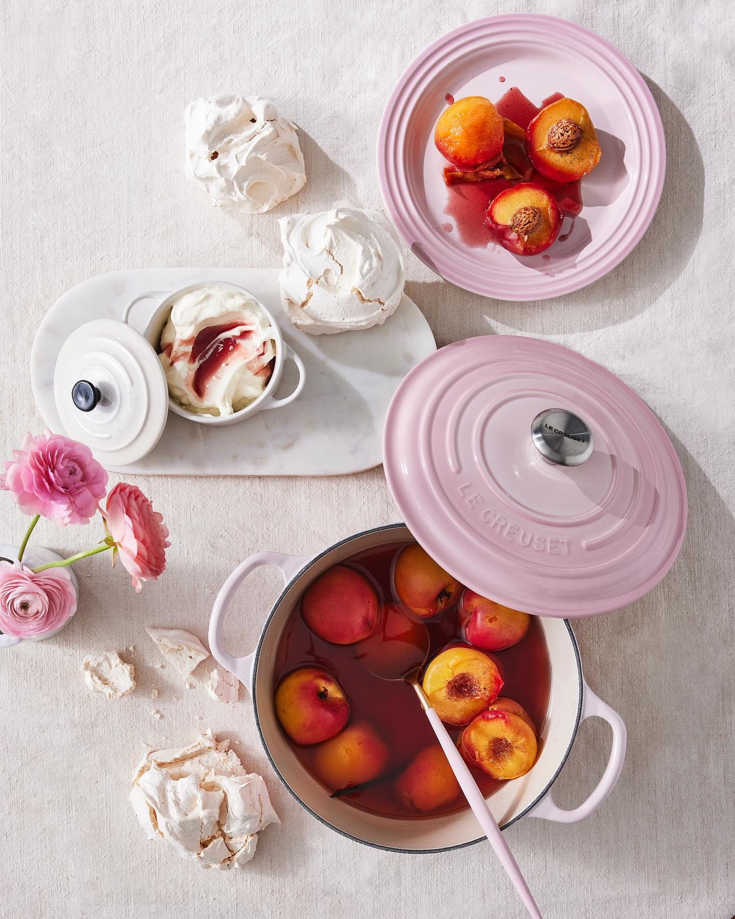 Le Creuset Mauve Pink. The gorgeous purplish-pink hue instantly