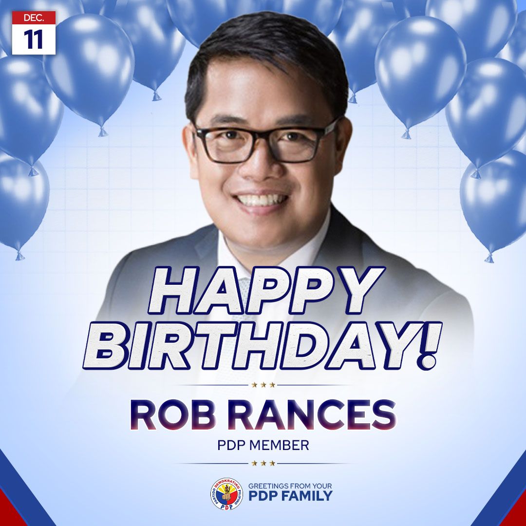 PDP Laban - 𝗛𝗮𝗽𝗽𝘆 𝗕𝗶𝗿𝘁𝗵𝗱𝗮𝘆, 𝗠𝗿. 𝗥𝗼𝗯 𝗥𝗮𝗻𝗰𝗲𝘀! 👊🏼 Warmest... | Facebook