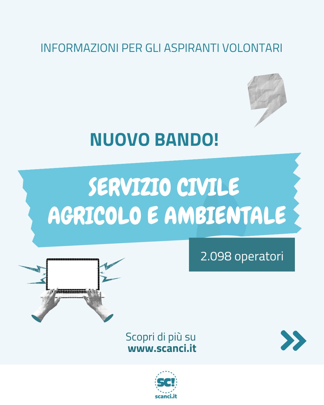 Aperto il bando Servizio Civile... - Volontari SCanci | Facebook