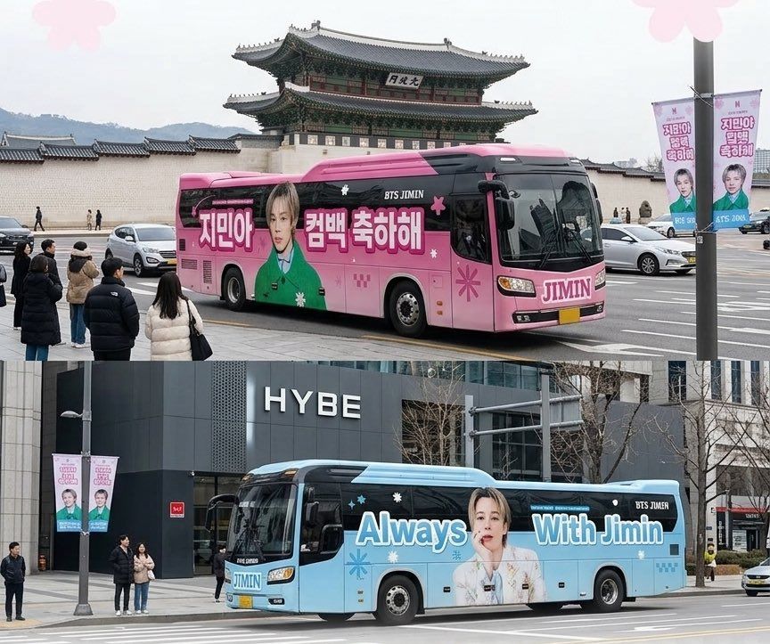 Jimin's 'Arirang' comeback celebrated with special bus wrapping