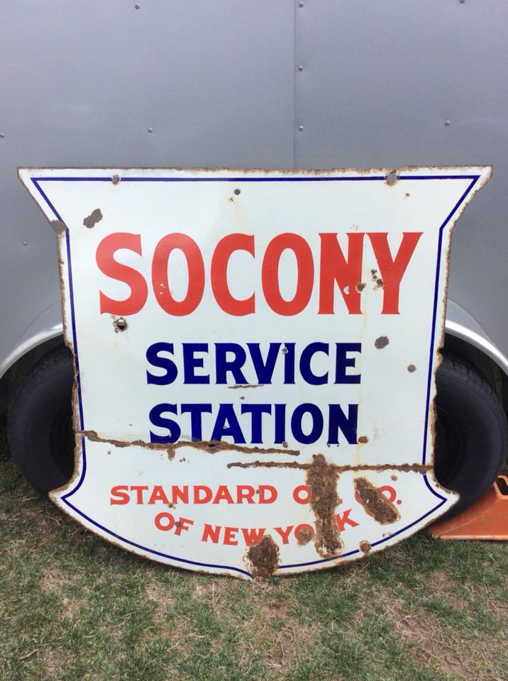 **SOLD** 4ft 1930’s SOCONY Sign... - Moonshine Mantiques LLC | Facebook