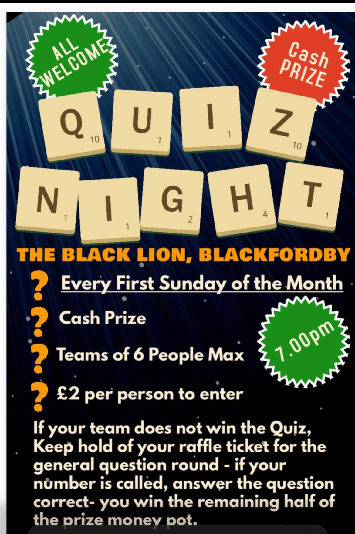The Black - 🎉 QUIZ NIGHT AT THE BLACK LION = ULTIMATE TRIVIA SHOWDOWN ...