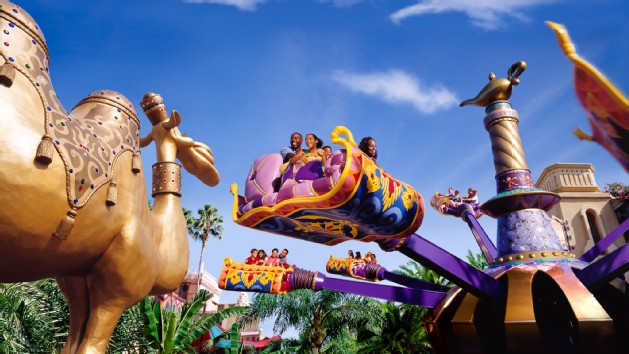 Aladdin and Jasmine's magic carpet ride 30th anniversary
