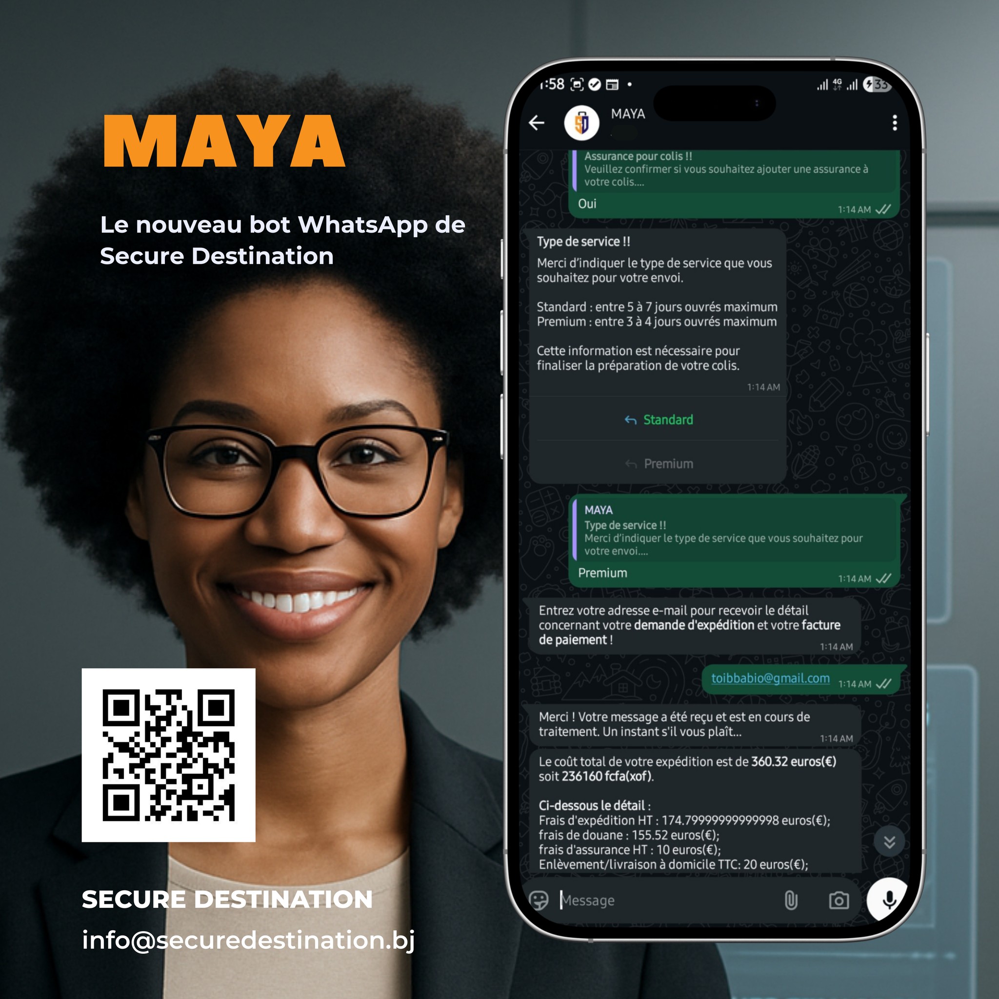 Secure - 🚀 Maya devient encore plus puissante. Notre bot WhatsApp ...