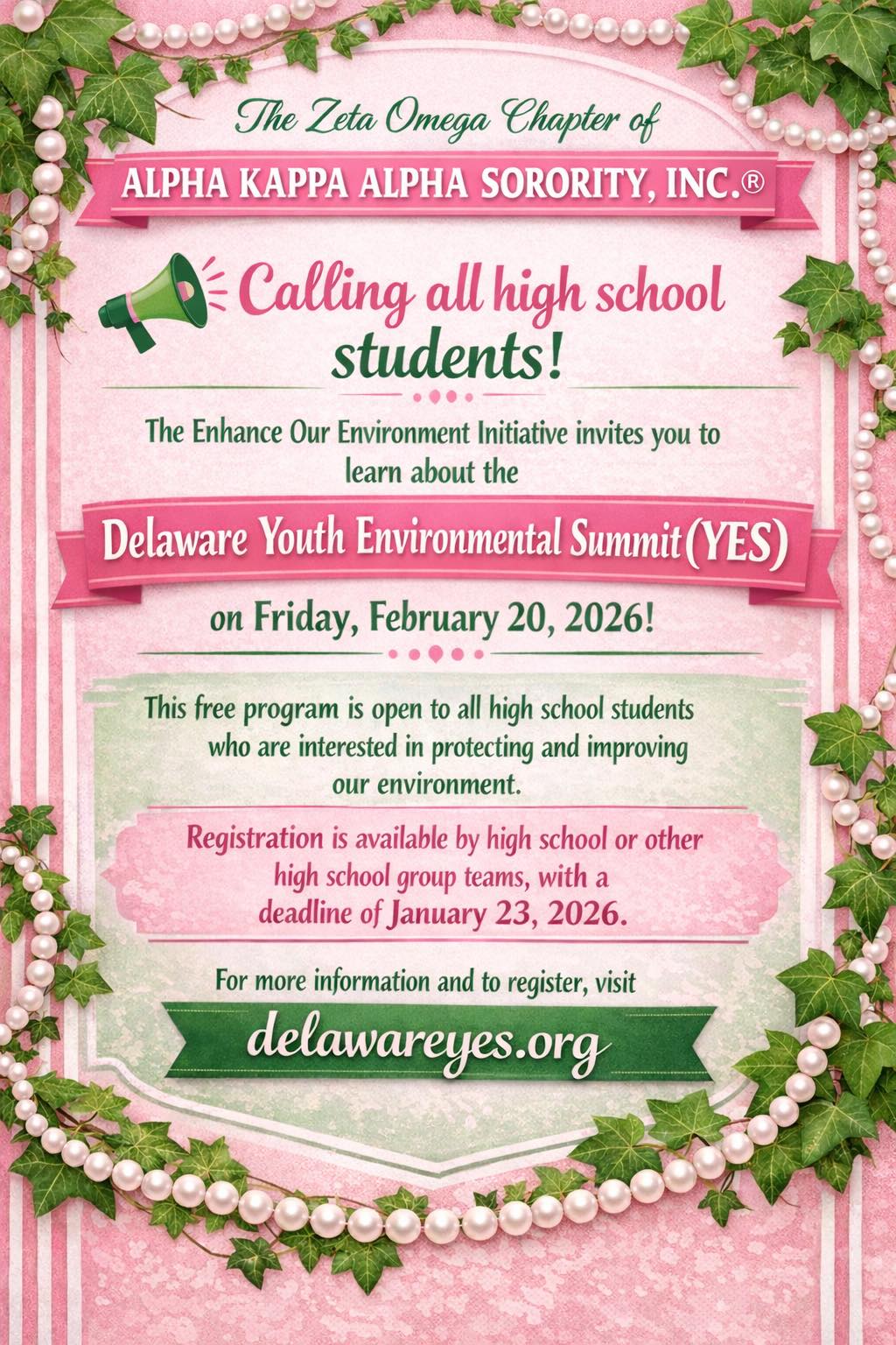 Zeta - 📣 Calling all high school students! 🌱 The Zeta Omega Chapter of ...