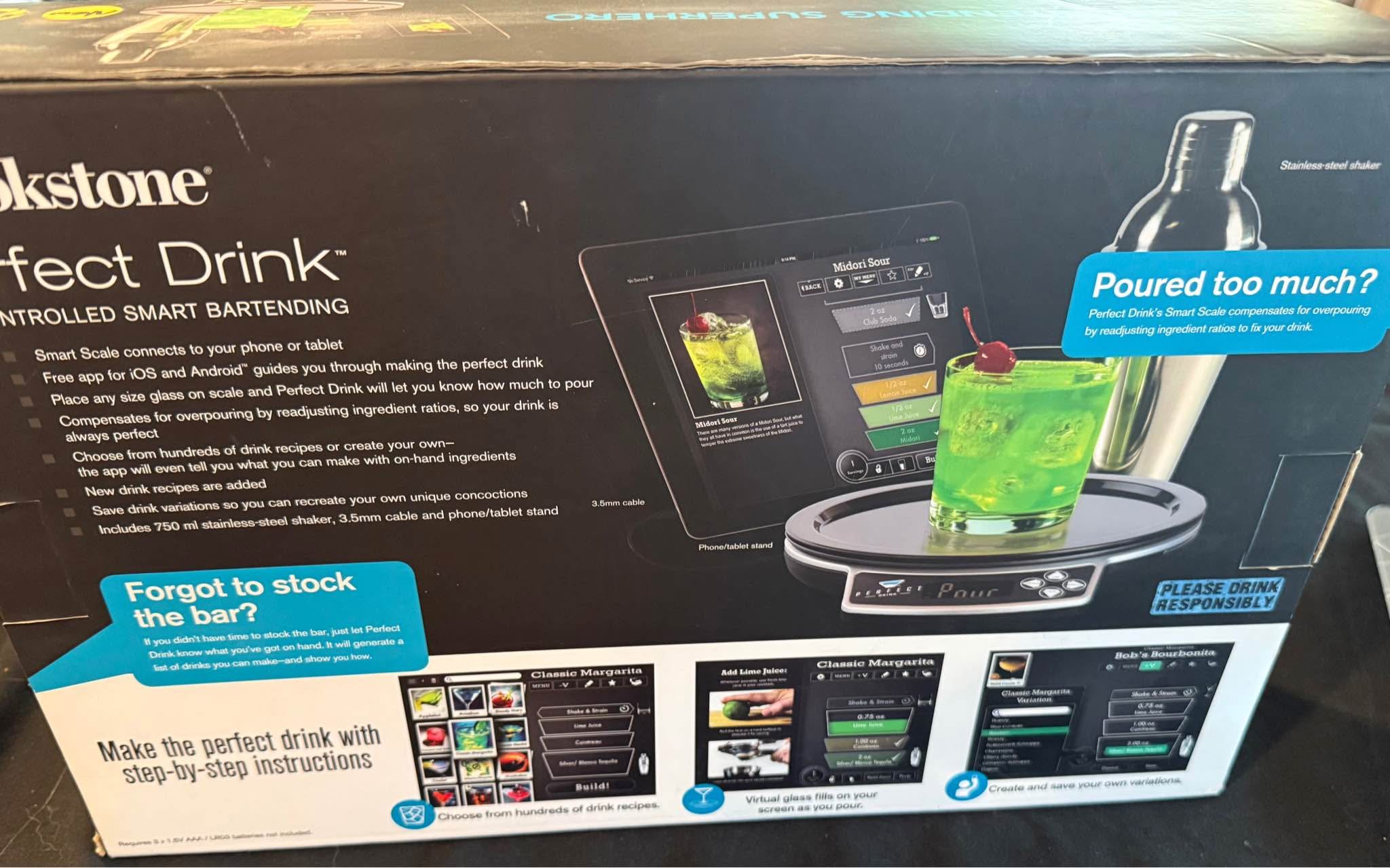 Brookstone Perfect Drink Bartending Smart Scale - Kitchen Scales ...