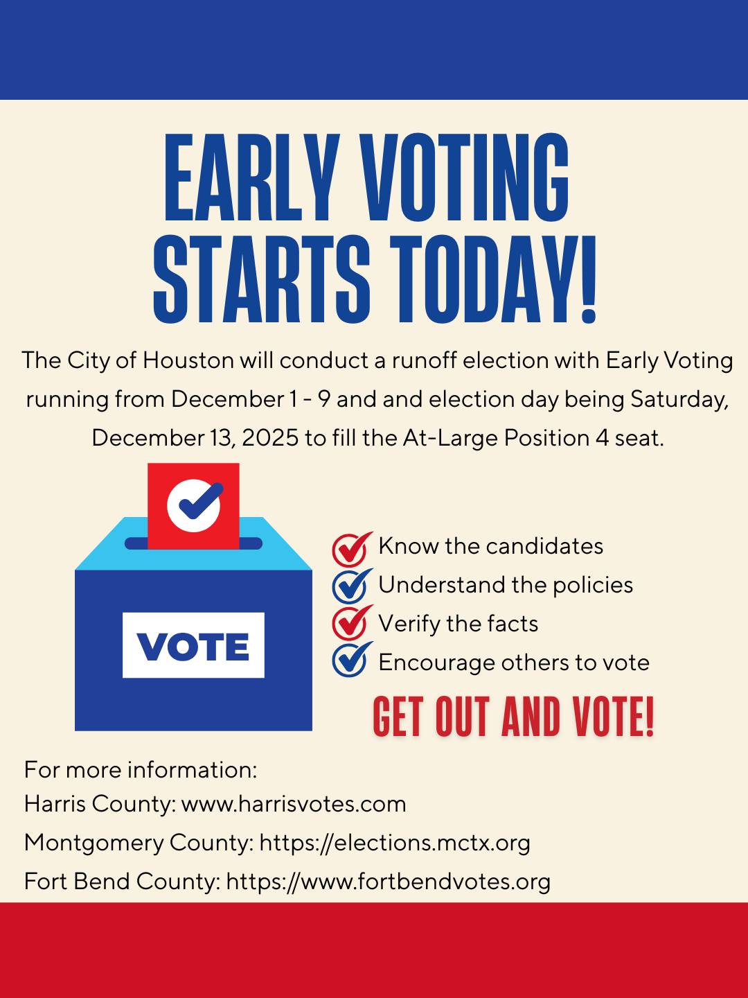 Houston - 📣 2025 At-Large Position 4 Runoff Election The City of ...