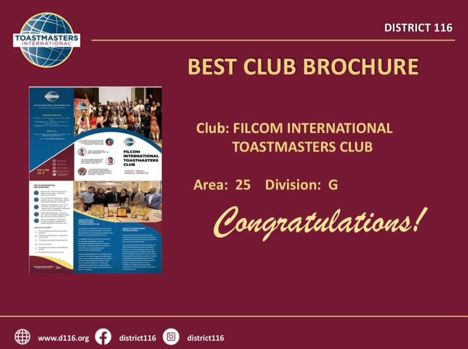 Congratulations Filcom International... - District 116 Qatar | Facebook