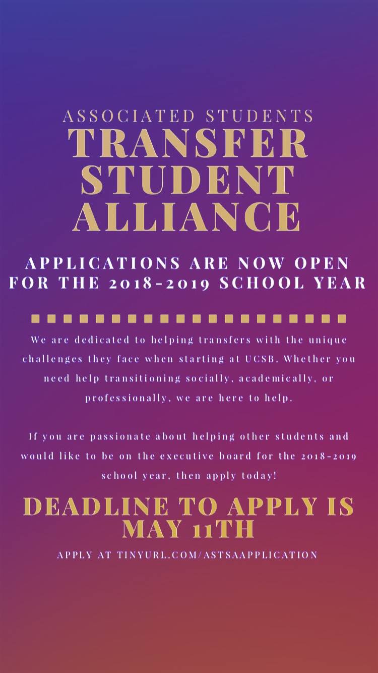 ‼️TODAY IS THE LAST DAY... - UCSB Transfer Student Alliance | Facebook