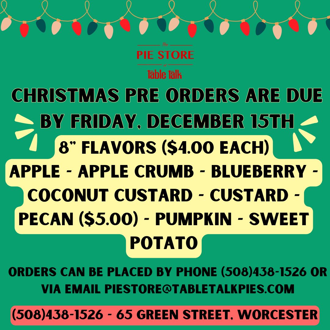 The Pie Store at Table Talk Pies | Worcester MA