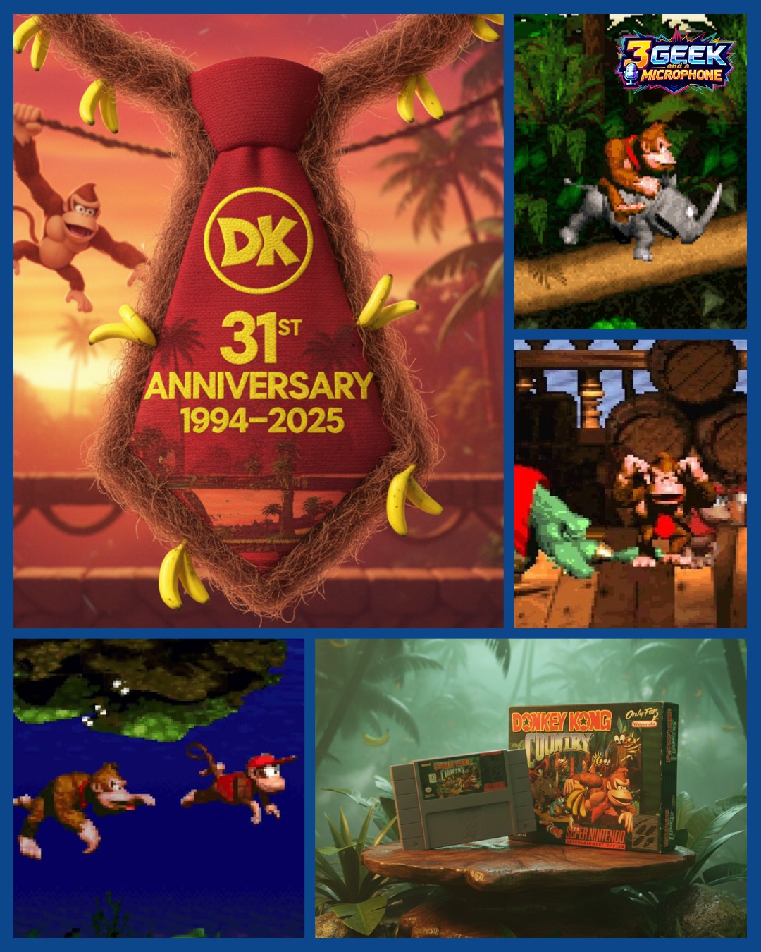3 Geeks - Happy 31st Anniversary, DONKEY KONG COUNTRY – SNES RELEASE ...