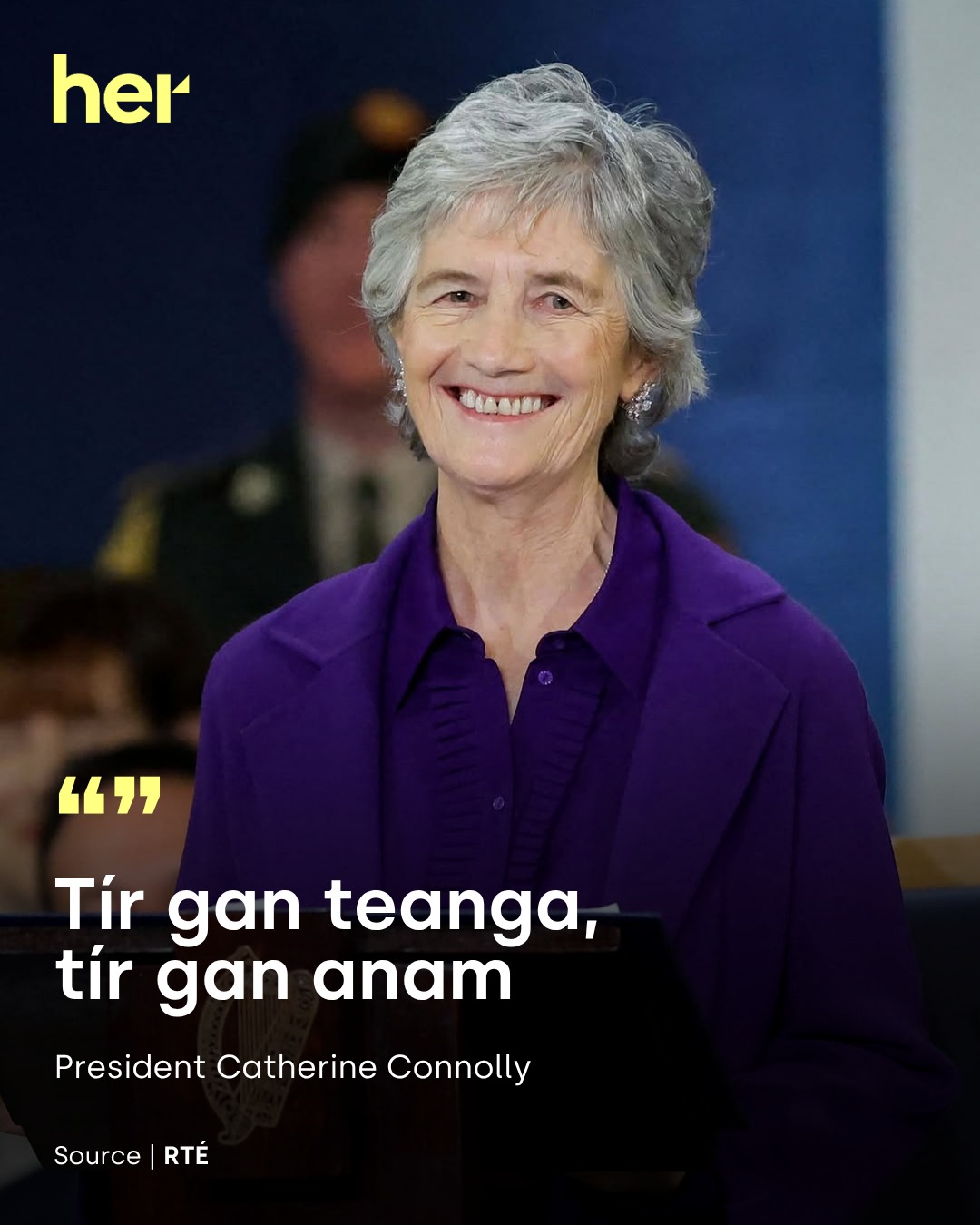 Her.ie - Gaeilge abú! Catherine Connolly's inaugural speech as ...