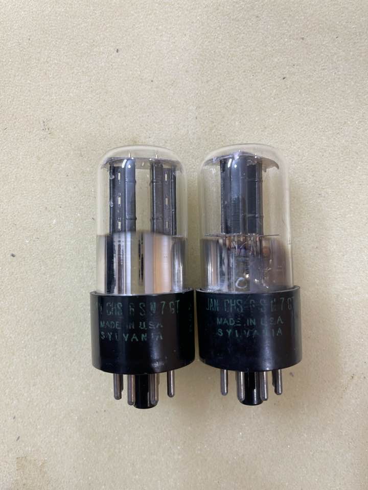 Sylvania 6SN7 Bad boys three holes Made for the US Navy from late