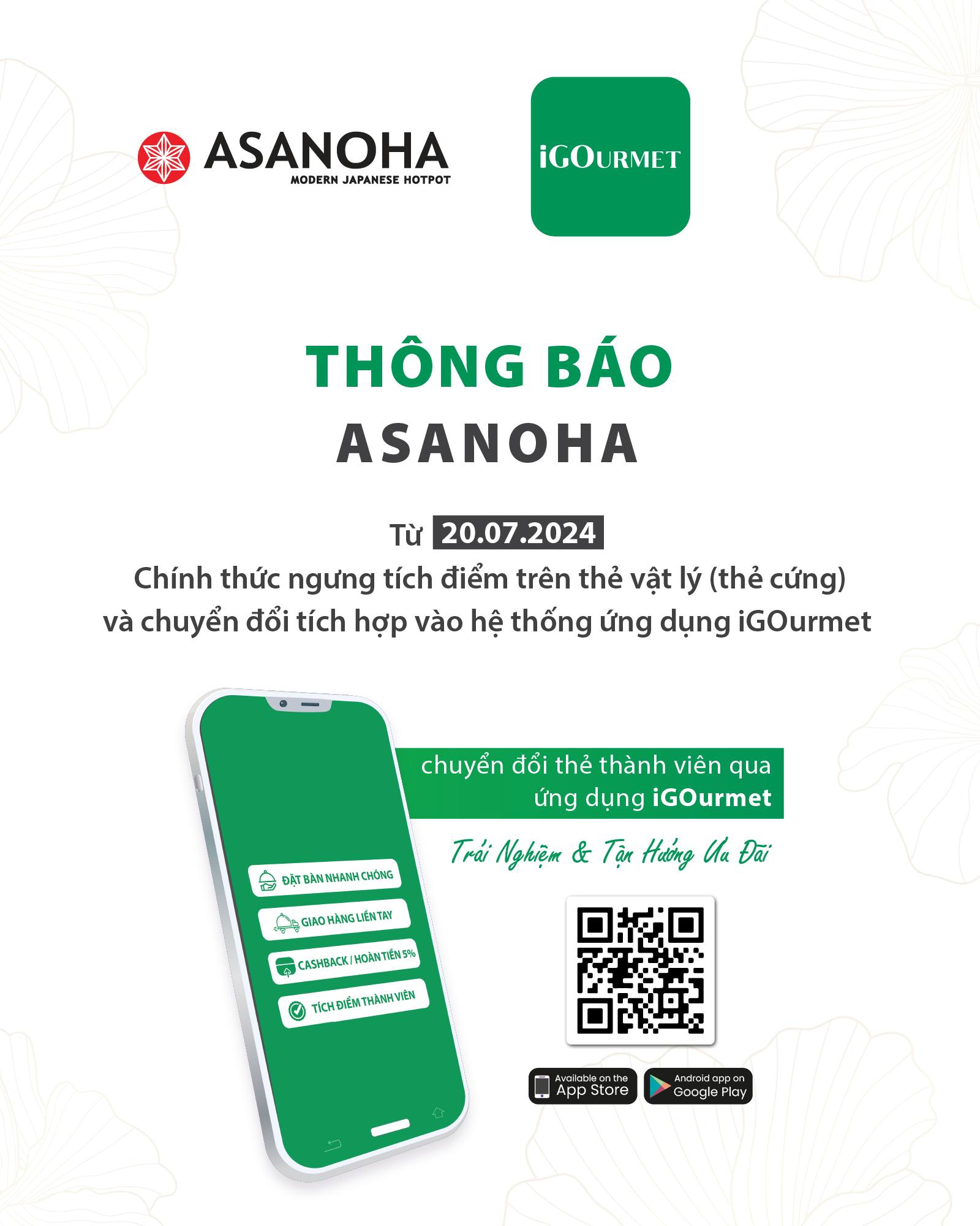 [𝐓𝐇𝐎̂𝐍𝐆 𝐁𝐀́𝐎] ASANOHA... - Asanoha - Modern Japanese Hotpot | Facebook