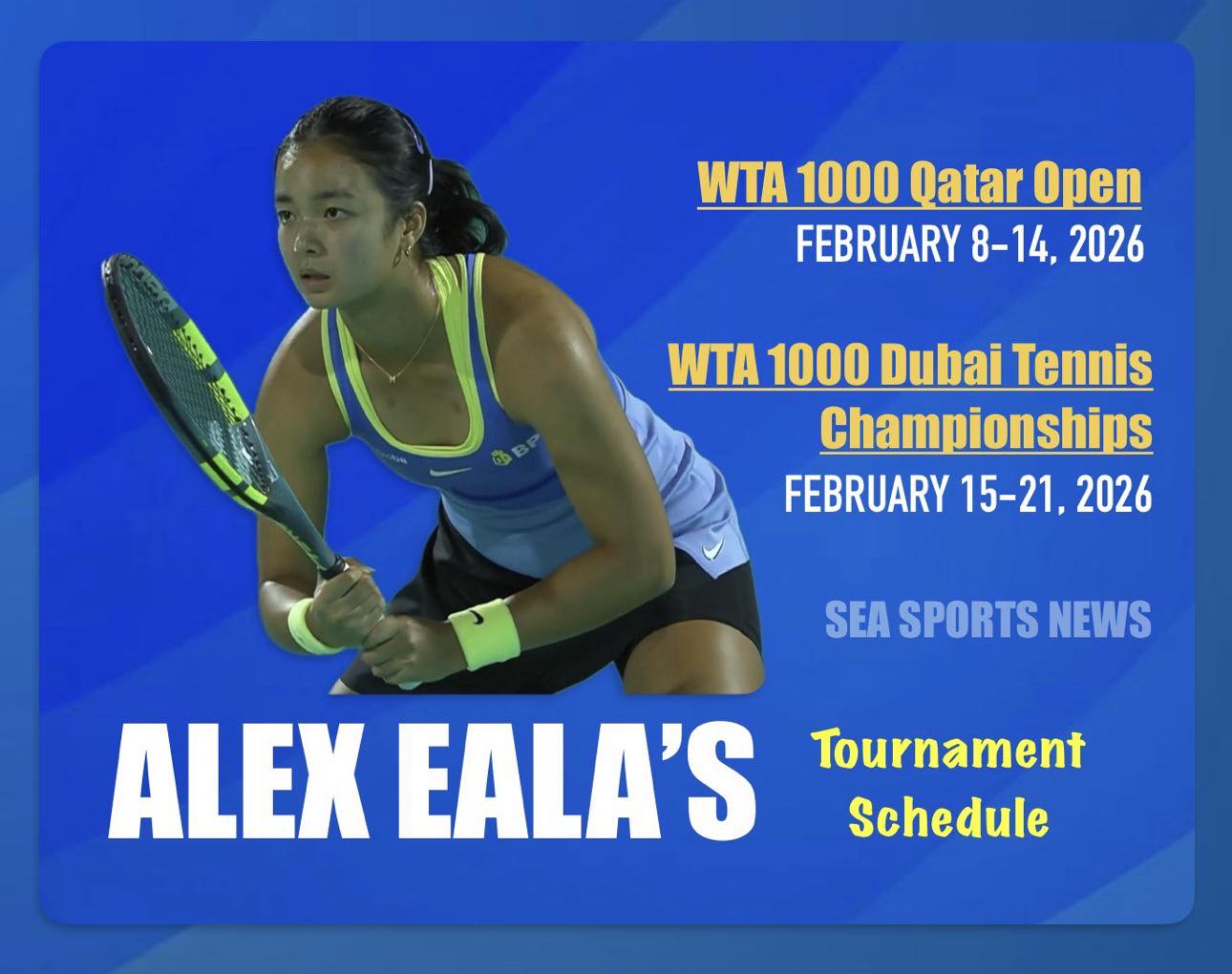 SEA Sports News - 🎾 Tennis | What’s next for Alex Eala 🇵🇭... | Facebook