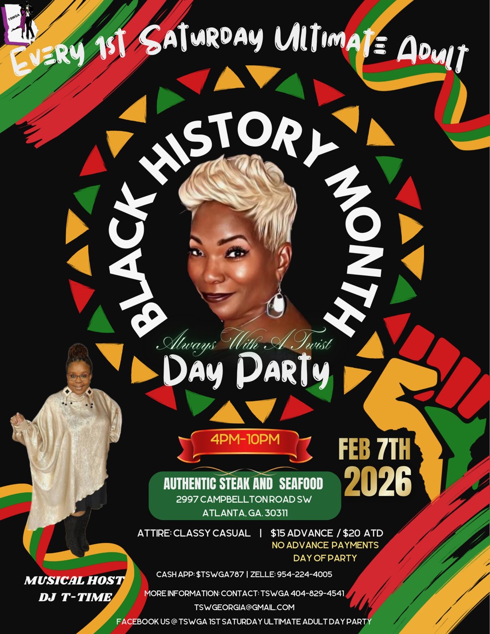 1st Saturday Ultimate Adult Day Party