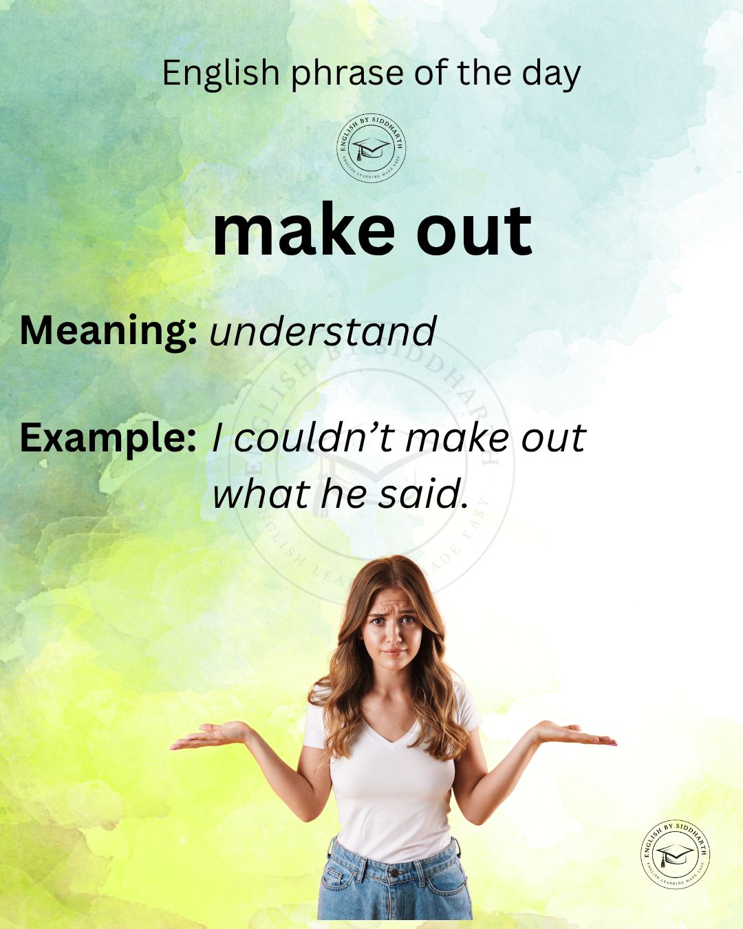 English - The English phrase of the day is- make out. #phrasalverbs # ...