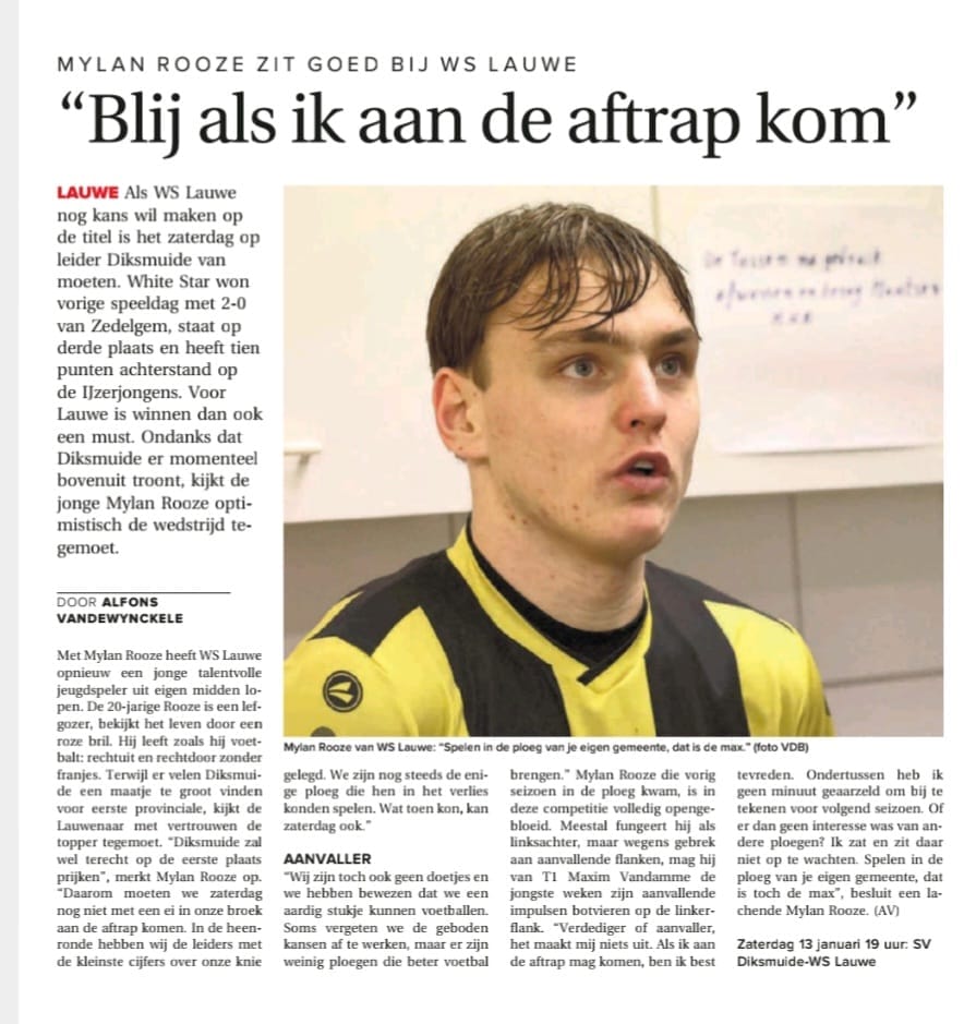 KWSC Lauwe - 📰 Persnieuws: 