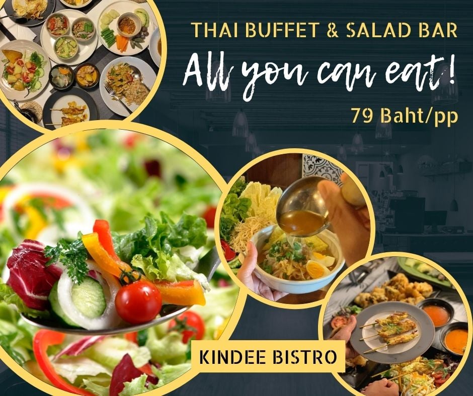 Kindee Bistro - 🆃🅷🅰🅸 🅱🆄🅵🅵🅴🆃 & 🆂🅰🅻🅰🅳 🅱🅰🆁 79 BAHT ALL YOU... | Facebook