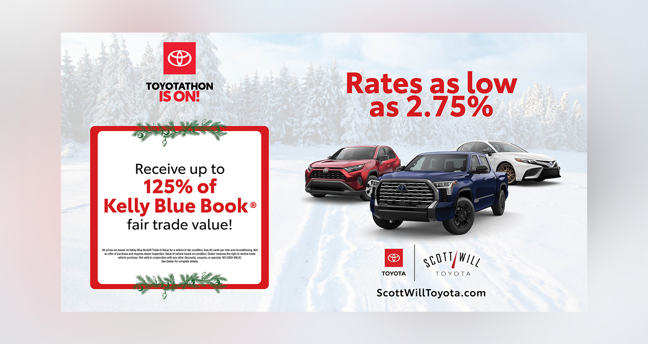 🎉🎁🚘 TOYOTATHON IS ON AT... Scott Will Toyota's Sales Event