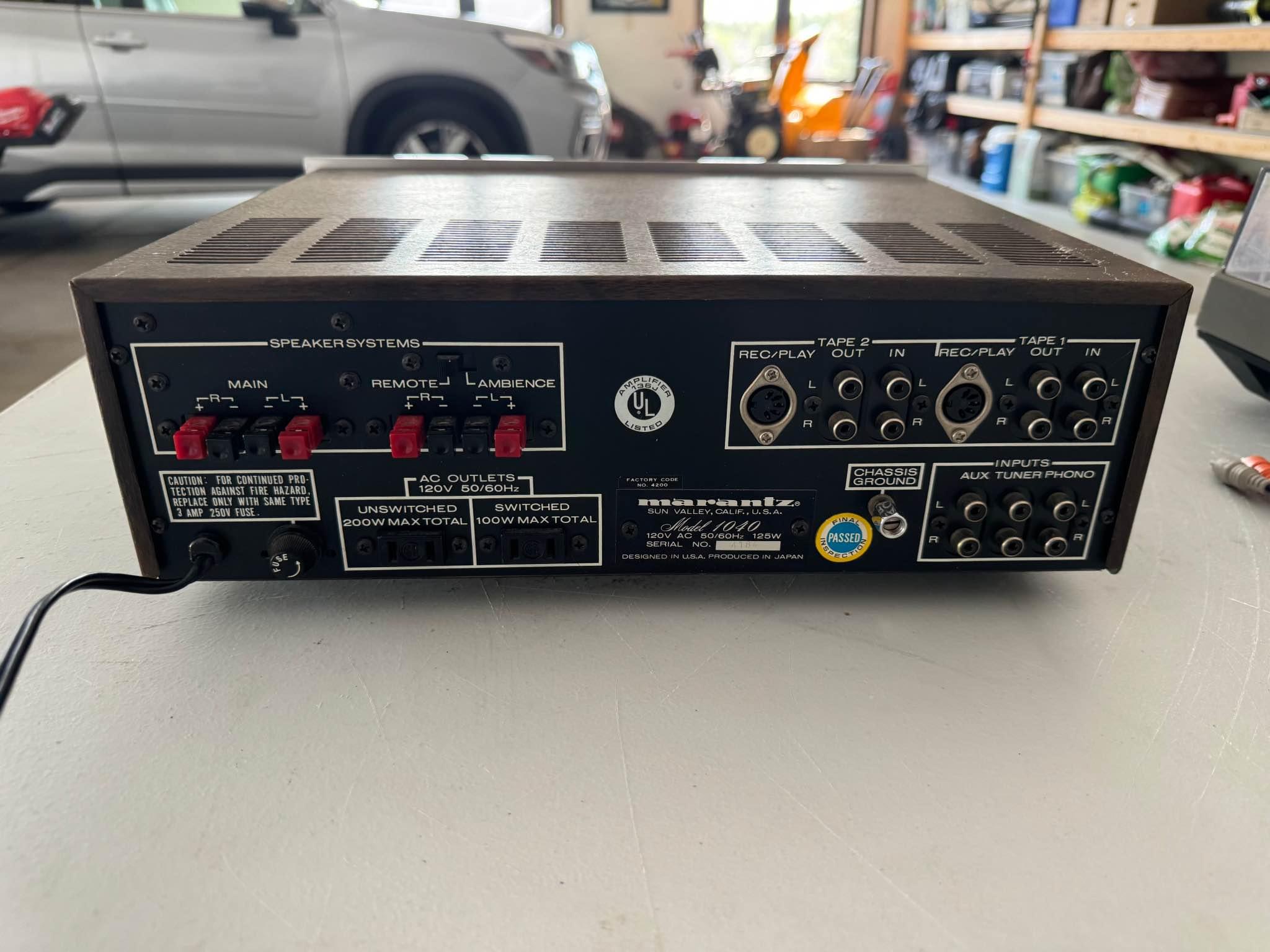 Marantz 1040 stereo amplifier Pro Audio Equipment Saint Cloud
