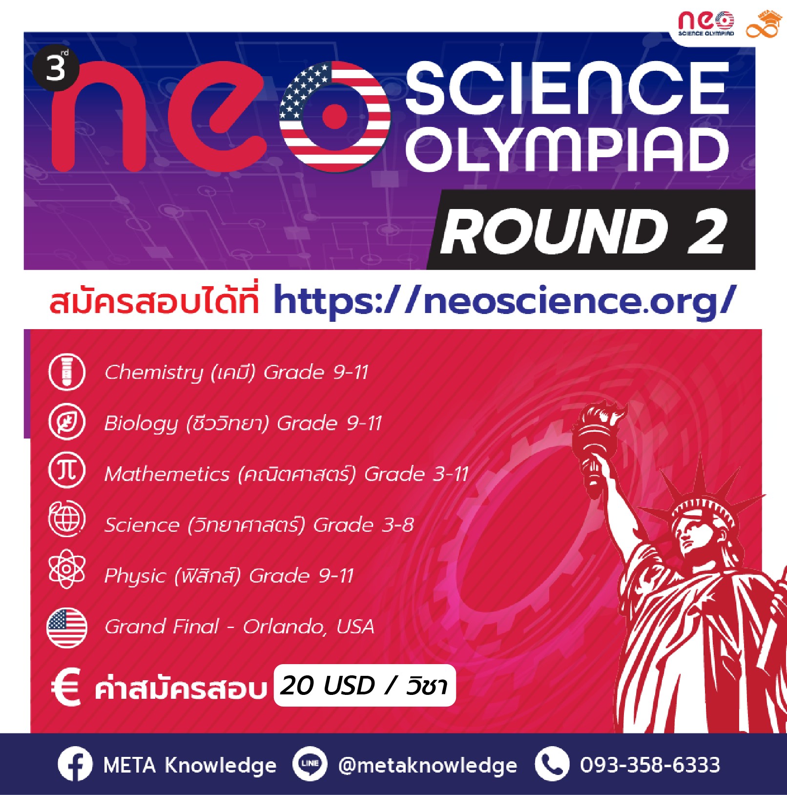 META Knowledge - 🌟เกณฑ์การให้คะแนน NEO Science Round 2... | Facebook