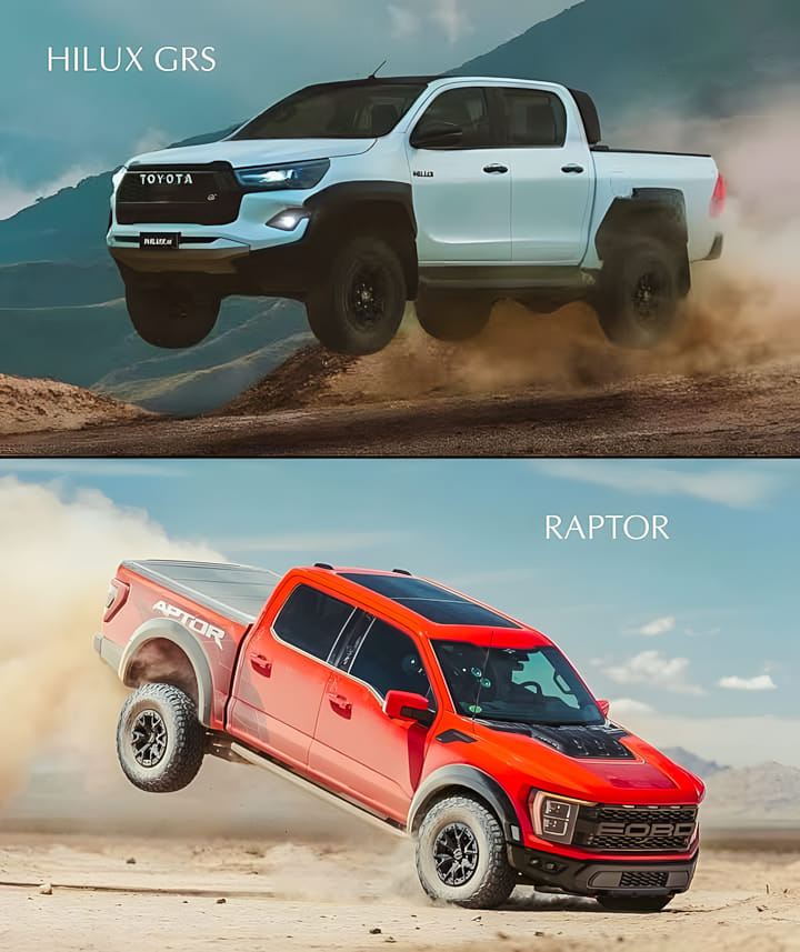 Automycars - HILUX GRS and RAPTOR in Action 🏁 #toyota #hilux #ford # ...