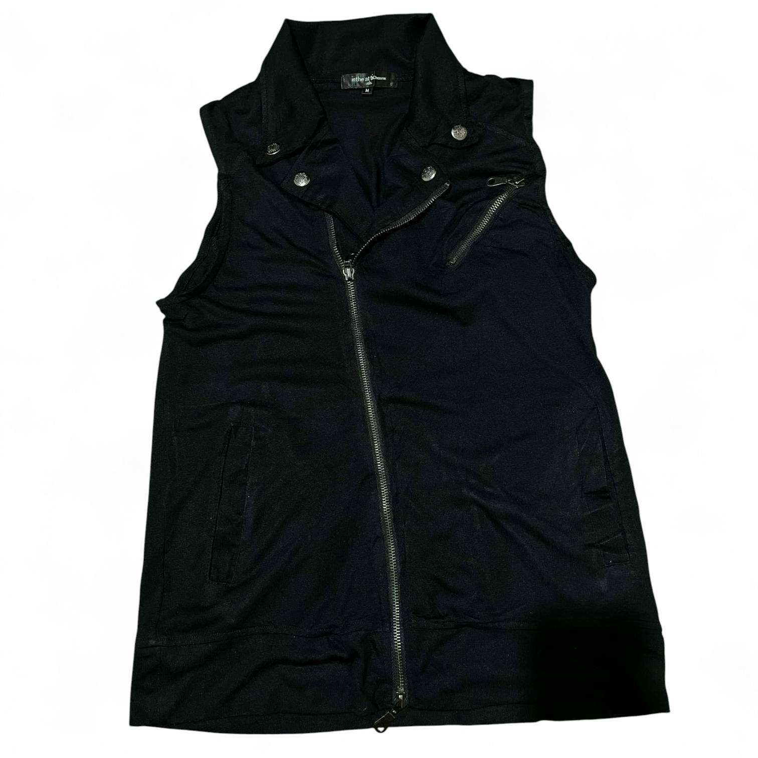 In The Attic Homme – Asymmetrical Biker Vest / J-Fashion Archive 