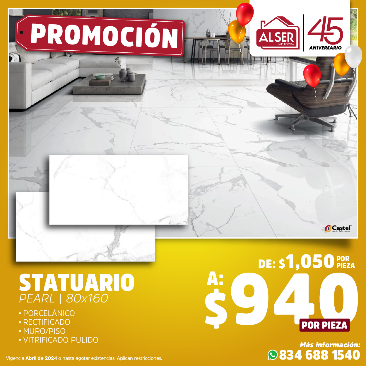 Alser - ↕️GRAN FORMATO 80x160 cm a solo $940 por pieza‼️... | Facebook