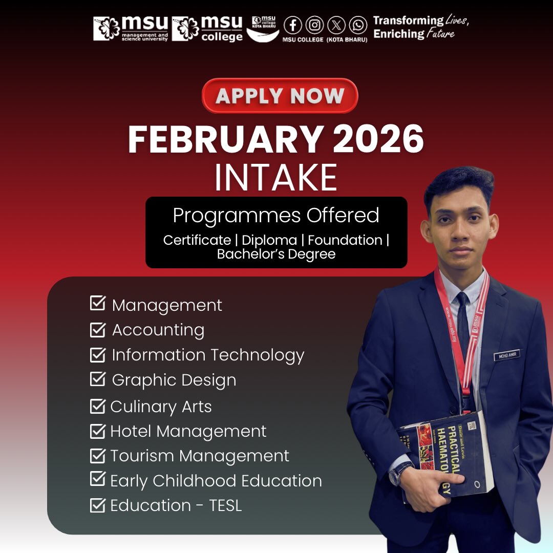 MSU College - 🎓 February 2026 Intake is NOW OPEN! Your... | Facebook