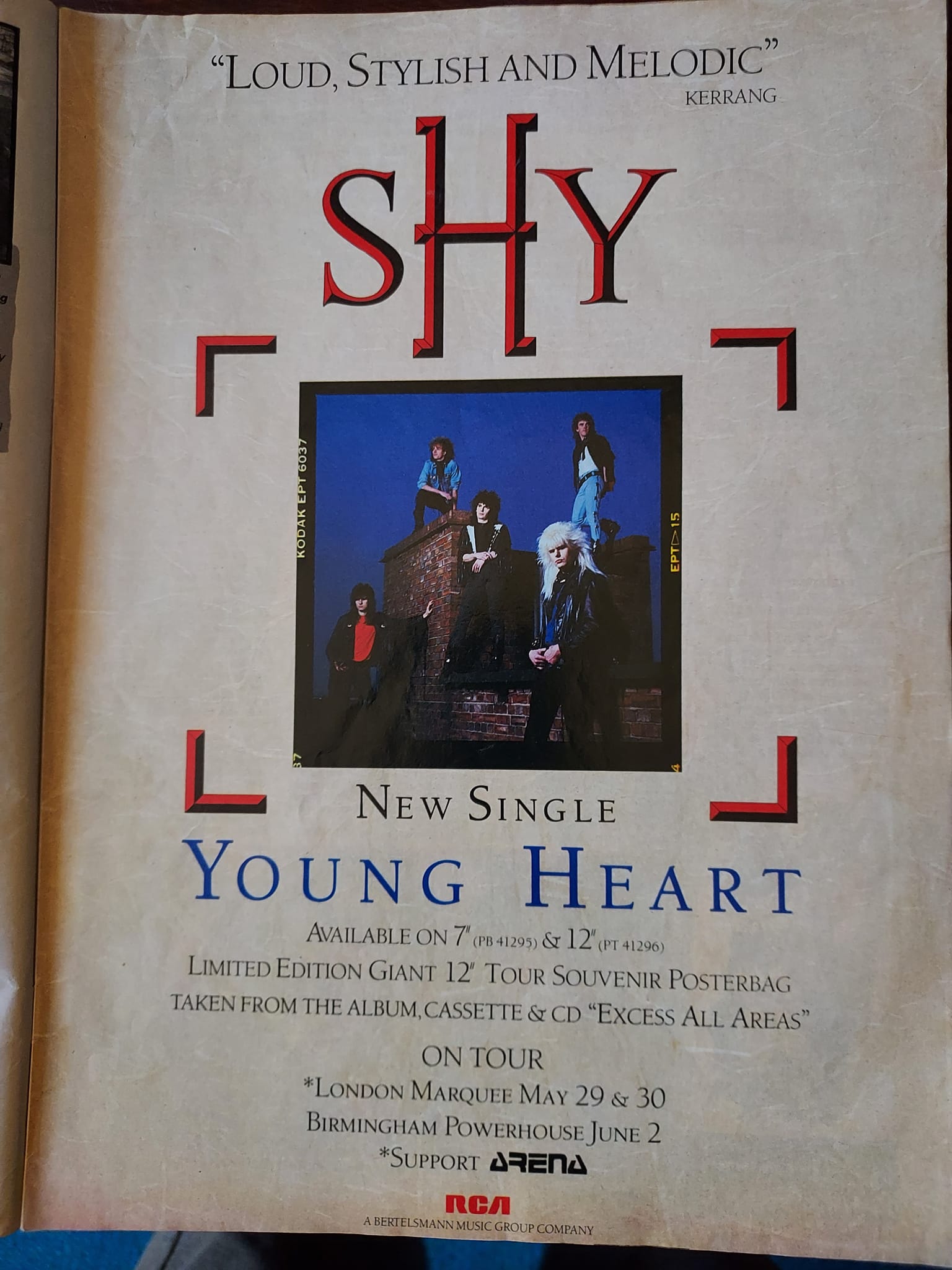 Excess All Areas is the third album by the band Shy, released 1st