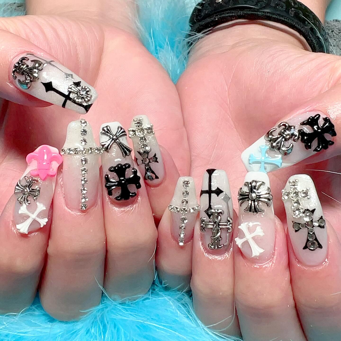 ✝️🪩⚜️🔗 カラークロムハーツパーツ事前予約🌟 #個性派ネイル