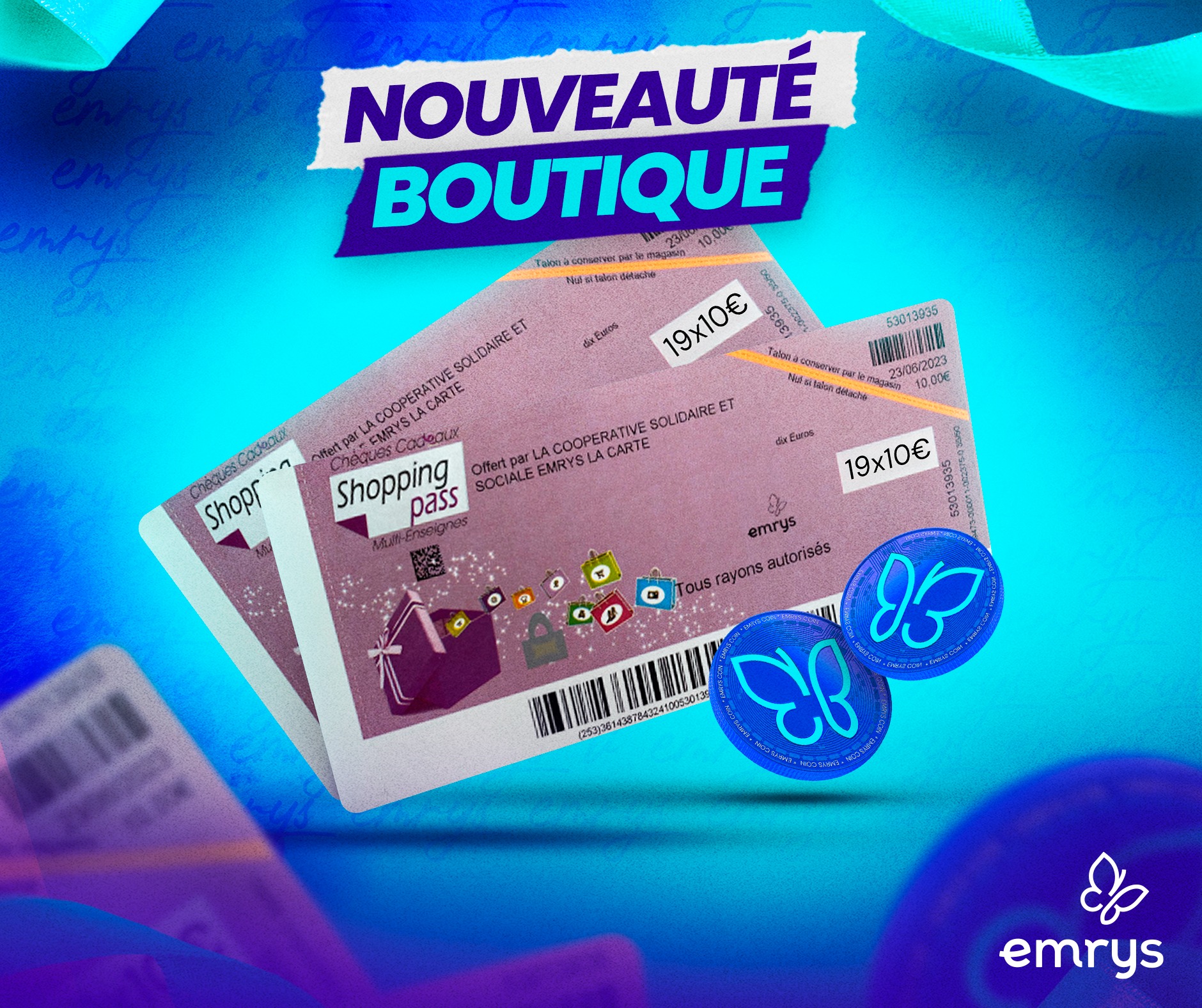 Emrys - 🎉 Nouvelle valeur Shopping Pass Le chéquier... | Facebook