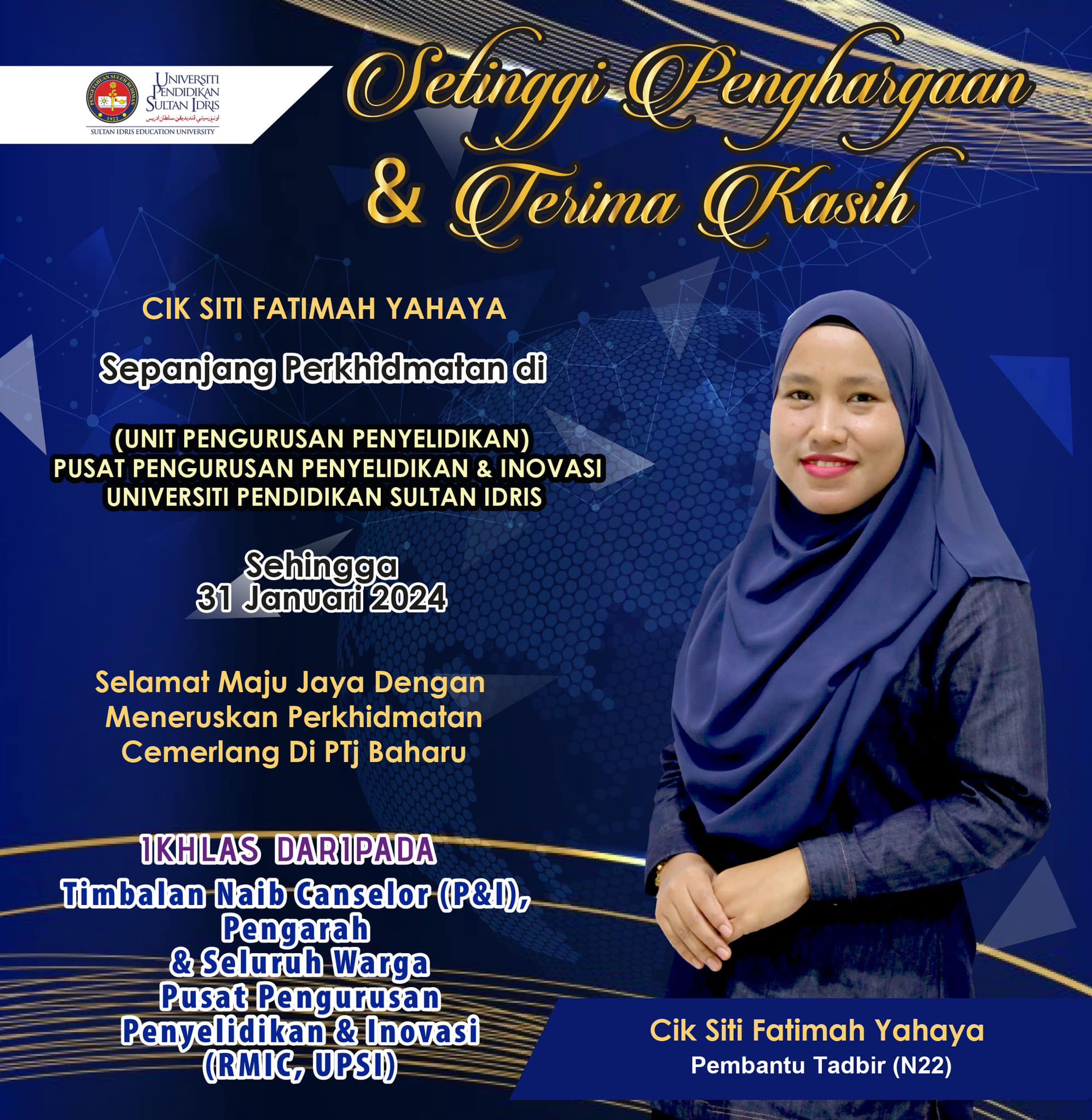 RMIC UPSI - Seluruh keluarga RMIC dengan ini mengucapkan...