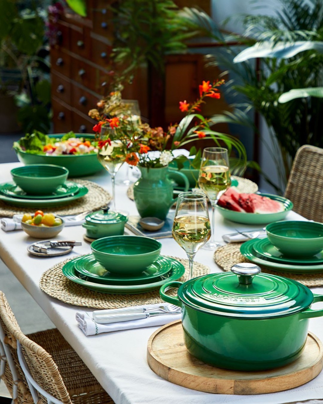 LE CREUSET ピーコック ペアグリーン 7点セット LE CREUSET